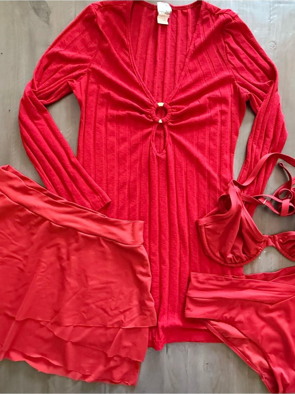 Skye Swim “Hilary” bikini top with “Rachel” bottoms w/Skye Cover-Up & Skirt